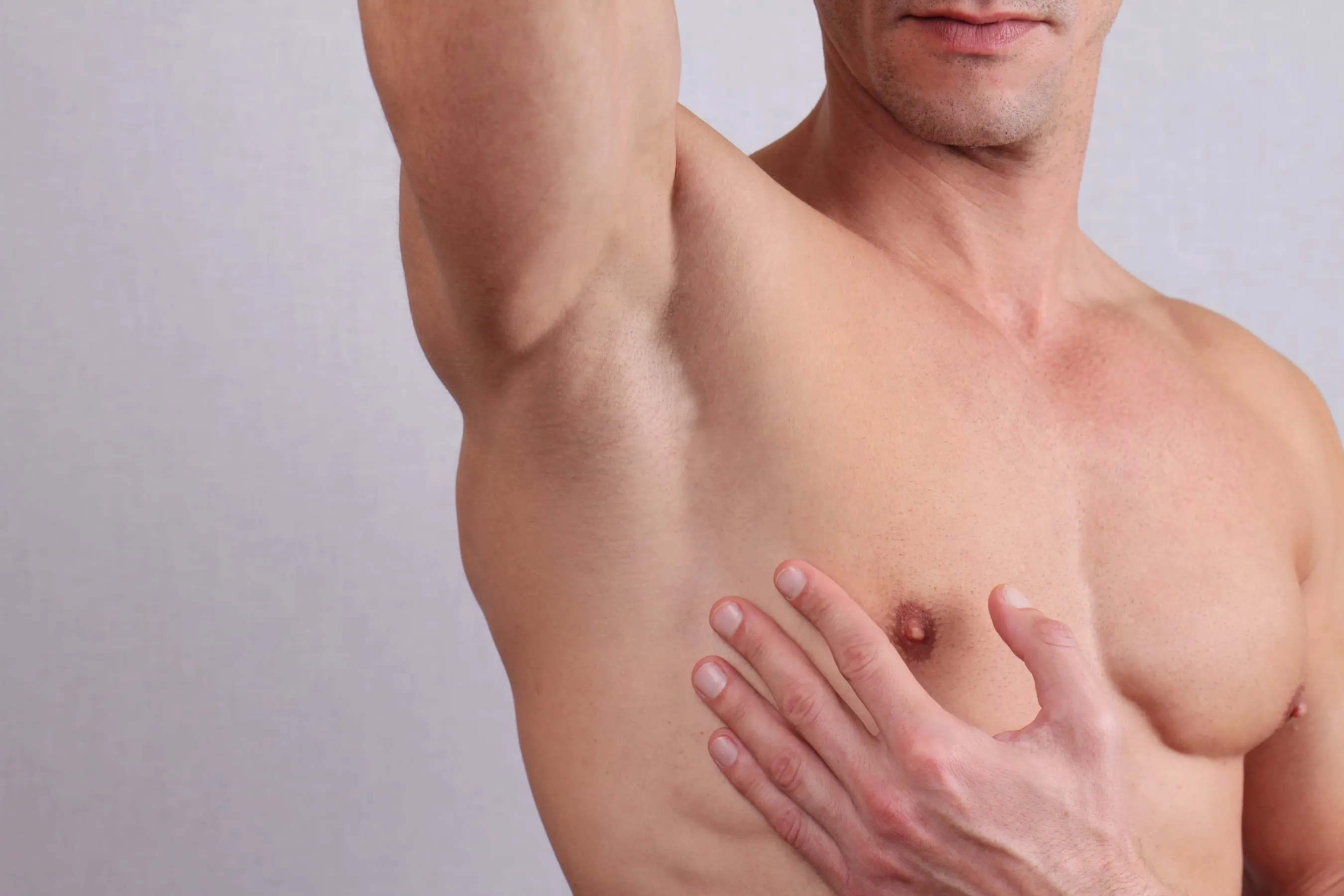 Man lifting his arm